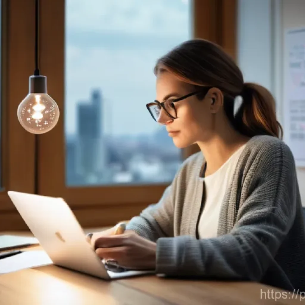 지식 합성 능력 개발을 위한 사례 발표 - **Connecting the Dots of Knowledge:**
    A thoughtful young professional woman, in her late 20s, wi...