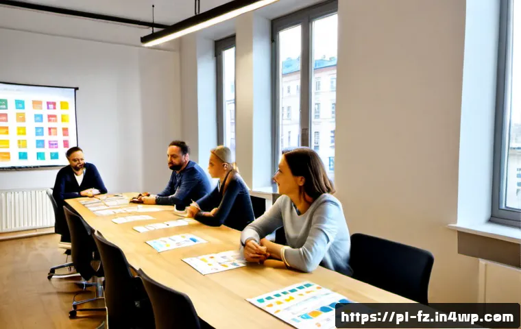Home 15 지식 합성을 위한 성공적인 프로젝트 사례 - Photorealistic successful knowledge synthesis workshop in a modern Warsaw coworking space, Polish pr...